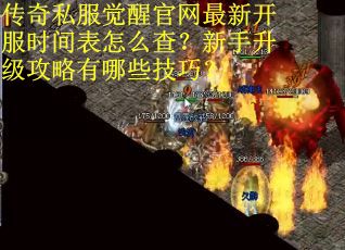 传奇私服觉醒官网最新开服时间表怎么查？新手升级攻略有哪些技巧？