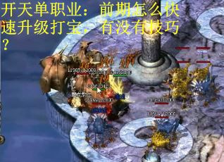 开天单职业:前期怎么快速升级打宝,有没有技巧? 开天单职业:前期怎么快速升级打宝,有没有技巧?