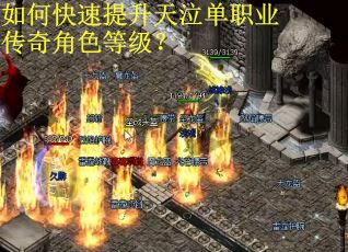 如何快速提升天泣单职业传奇角色等级？